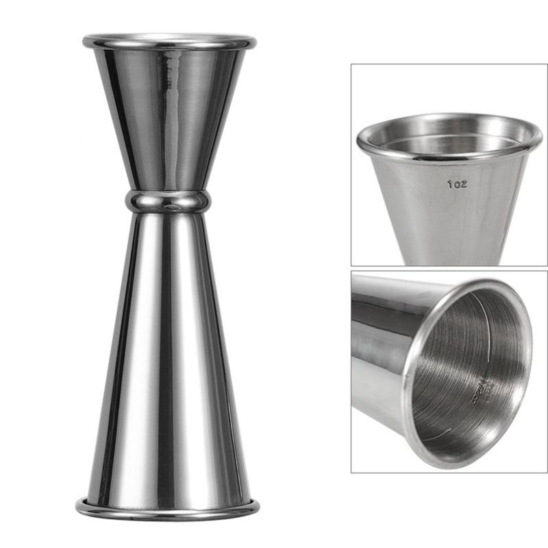 1 Pc Stainless Steel Bar Wine Cocktail Shaker Jigger Single Double Shot Drink Mixer Wine Pourers Measure Cup Bar Tools
