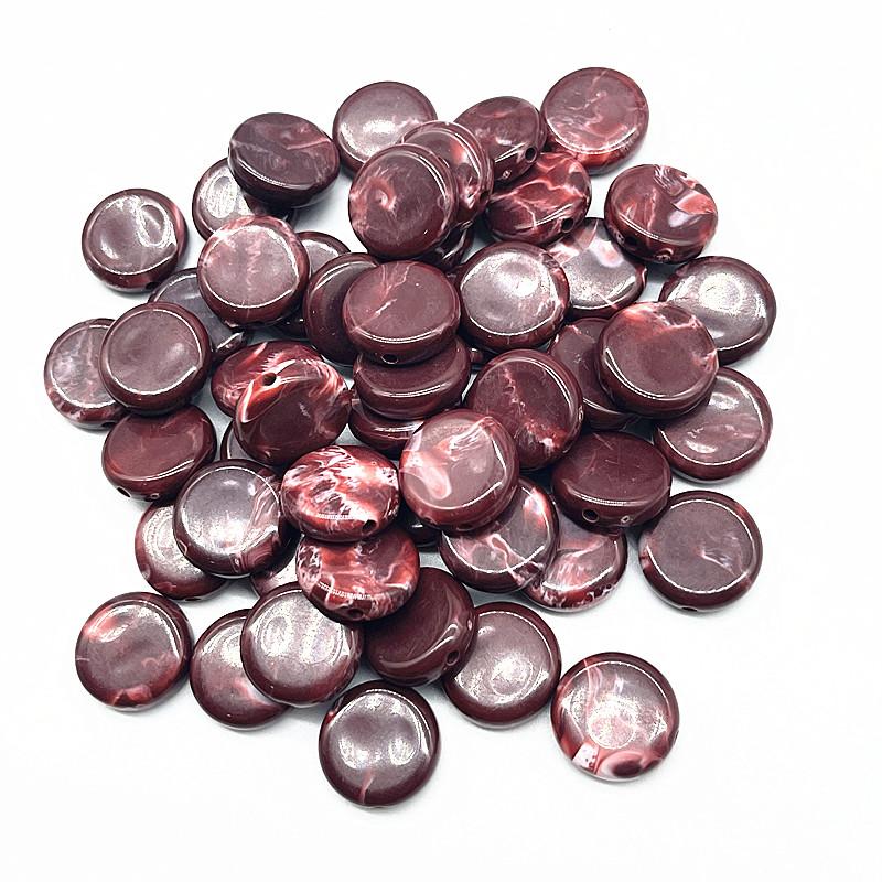 20pcs 15mm Imitation Natural Stone Beads Oval Shape Acrylic Beads for Jewelry Making DIY Handmade Earring Accessories