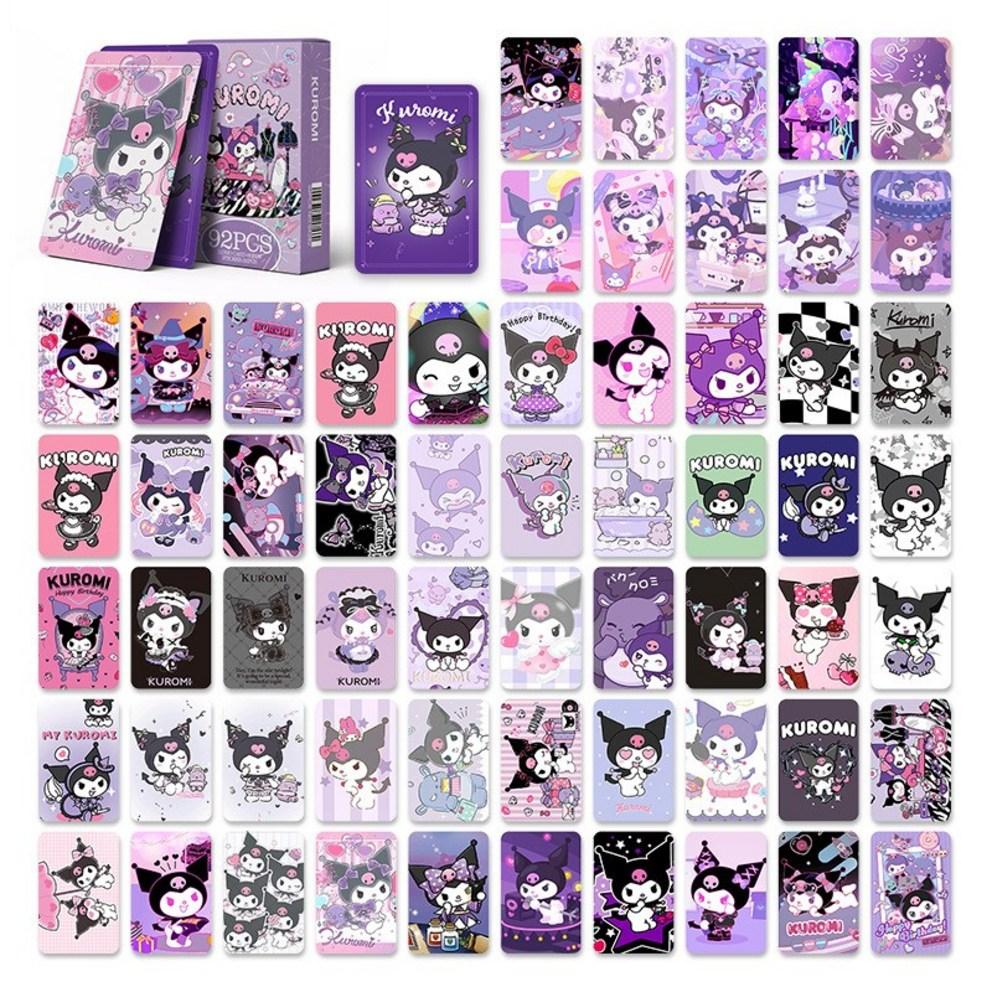 Sanrio Fotokarte Waren LOMO Illustration Fotokarte 60 Stück + Mini Sticker 32 Stück, Kuromi, 1 Stück