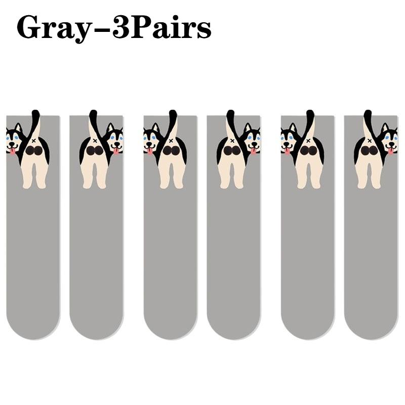 Women's Funny Cartoon Socks MidCalf Spring Summer Fall Casual Unisex Fashion BreathableComfortableCreative Multi-Function Socks