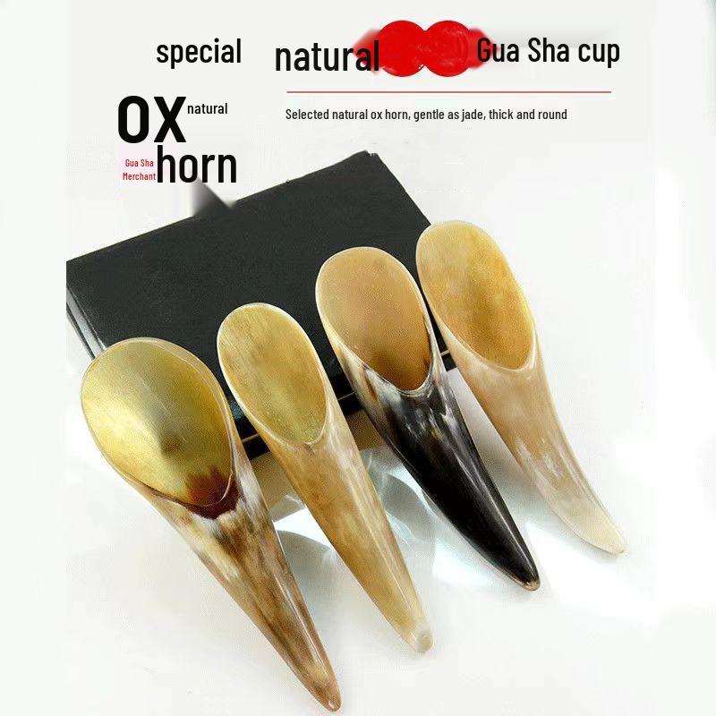 Ox Horn Gua Sha Board & Tube Muscle Stick for Full-Body Massage