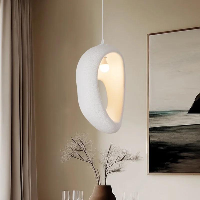Japanese restaurant pendant light Wabi Sabi E27 minimalist bedroom LED light Nordic luxury white Lampras home decoration