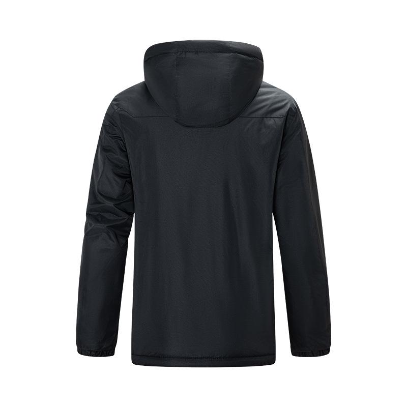 Autumn and Winter Thick Storm Jacket Male Couple Outdoor Sports Leisure Hooded Three-dimensional Fashion Coat Male Mountaineering Coat