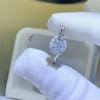 Torsion Arm 1 Carat Moissanite Ring with D Color, Lab-Certified, Diamond-Tested, Black Card Included.