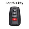 4 Buttons TPU Car Key Case Cover Fob for Toyota Camry CHR Corolla RAV4 Avalon Land Cruiser Prado Prius 2017 - 2022 Keychain