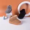 Winter  Baby Snow Boots Leather Thick Plush Warm Toddler Kids Shoes  Little Girls Boys Boots EU 15-25
