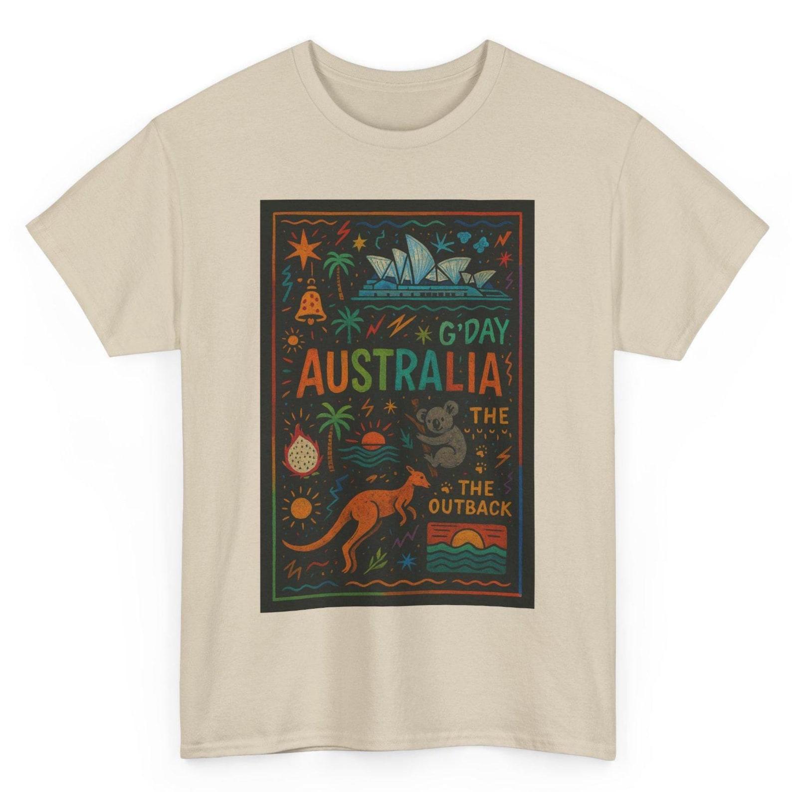 Australia T Shirt Unisex | Vintage Outback Graphic Tee | Aussie Heritage Style | Cool Gift for Australian Soul Nature Lovers S