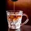 238ml Glass Cup Honeycomb Pattern Cup with/without Handle Small Coffee Mugs Thickened Water Cup Glasses Drinks for Tea Beer Milk
