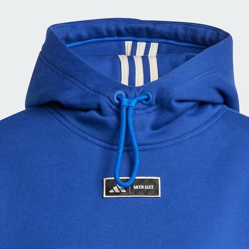 Adidas Moon Boot Hoodie Power Blue Women Streetwear IY8045