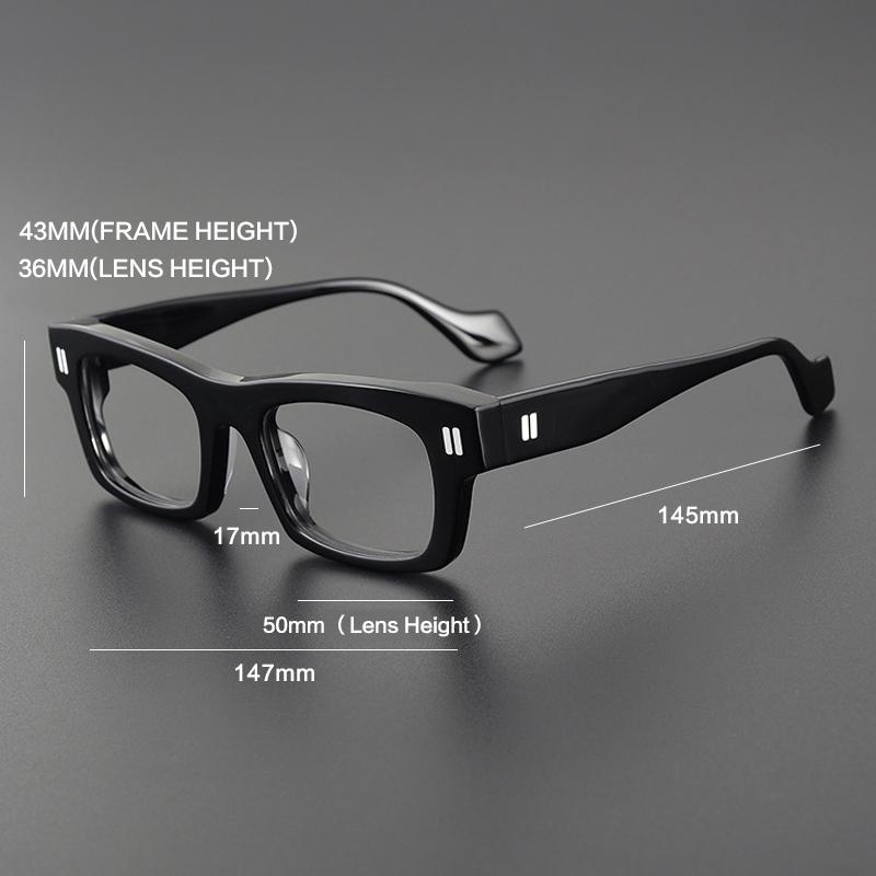 Vintage Acetate Glasses Frame Men Square Prescription Myopia Eyeglasses Frame Women 2023 Retro Luxury Brand Designer Spectacles