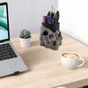 Skull Pen Holder Makeup Brush Holder Bathroom Storage Holder Skeleton Desk Organizer for Keys Cosmetic Tools Halloween Decorations