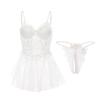 Women's Sheer Mesh Lace Push Up Padded Lingerie Sleep Dress Set