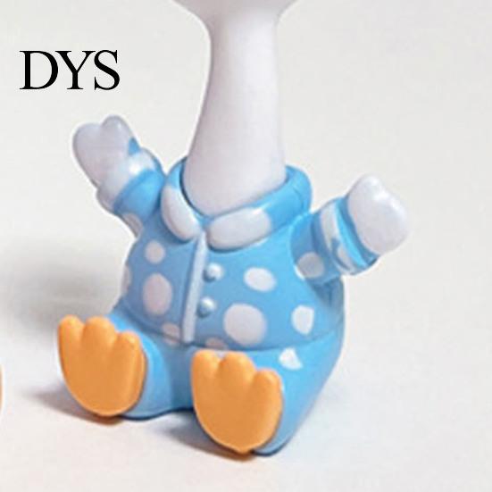 Small Animal Decoration 4Pcs Mini Cartoon Duck Figurines, Cute Polka-dot Pajamas Statues, Multi-functional Car Accessory Macaron Ornaments for Console