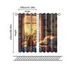 Set Of 2 Filtering Curtains Excluding Rods Non Movable Without Batteries Cute Cartoon Cat Use Bedrooms Living Rooms Curtain For Area Made Polyester