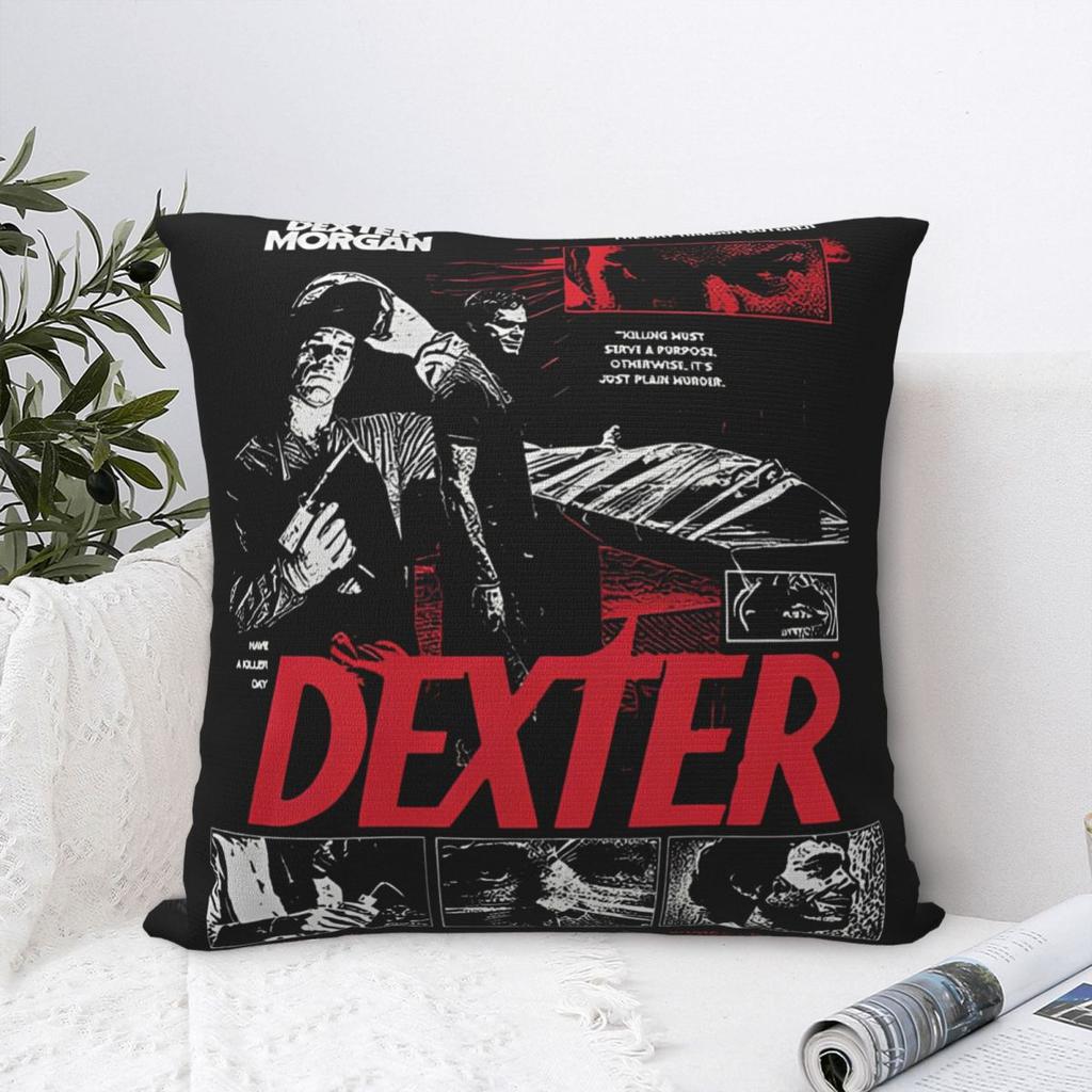 Dexter Morgan Printed Pillowcases Cushion Cover Pillow Covers Y2K Bedroom Decoration Zippered Multiple Sizes
