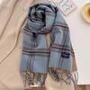 Autumn and winter new versatile scarf women's thickened woven thick beard fringed warm scarf imitation cashmere shawl
