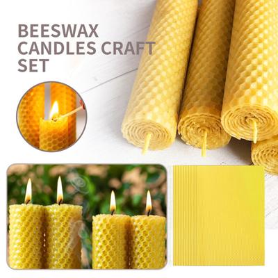 10-teiliges Bienenwachskerzen-Bastelset, natürliches Material, sicher zu verwenden, DIY-Kerzenherstellung, handgefertigtes Bienenwachs-Bastelzubehör