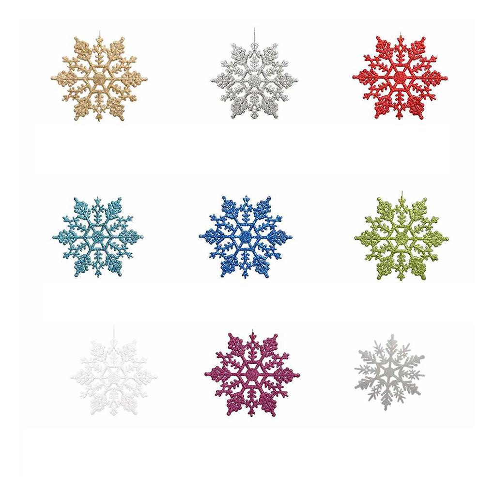 12 Stück Heim Büro Hotel Innen Außen Tragbar Weihnachts Schneeflocken Dekoration Wohnzimmer Schlafzimmer Deko Party