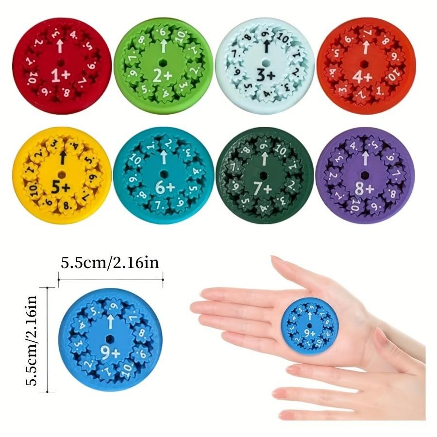 Math Fidget Spinner, Addition and Subtraction, Multiplication Dividing Spinner, Math Fidget Toys with Bonus Stickers for Kids, Cool Mini Math Spinner