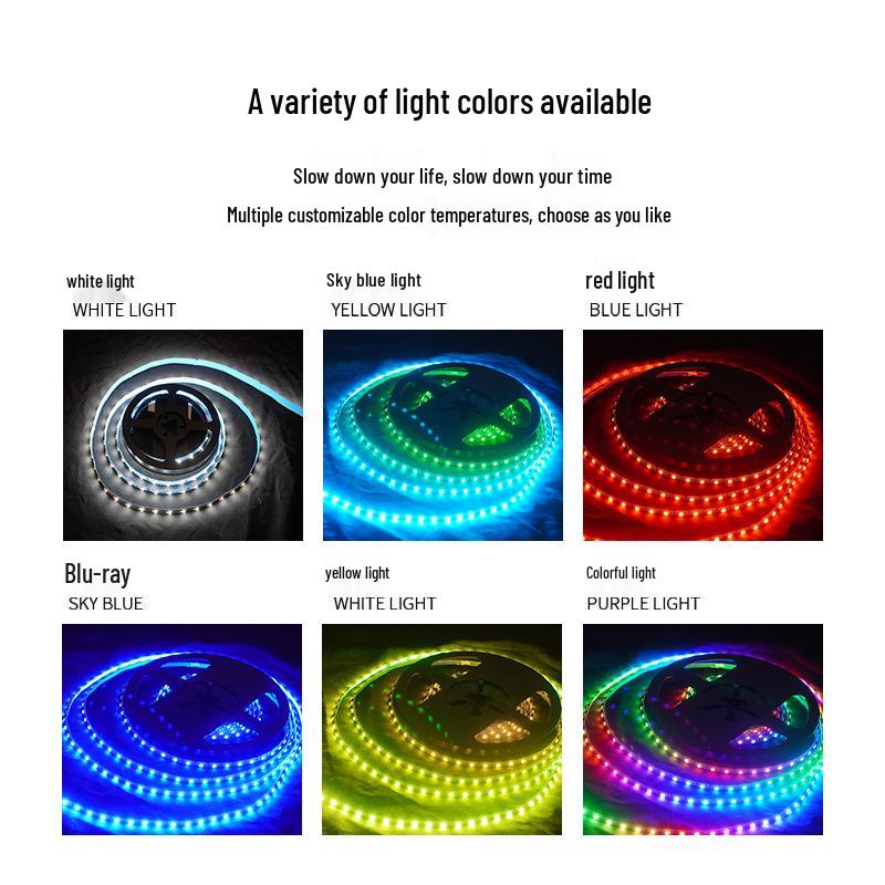 Cold White USB Self-Adhesive Decorative Light Strip for Christmas, Kitchen, and Living Room - Super Bright Craft Paper Atmosphere Strip.