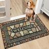 Non-Slip Absorbent Stone Pattern Welcome Doormat Indoor And Outdoor Entrance Carpet Home Decoration Floor Mat