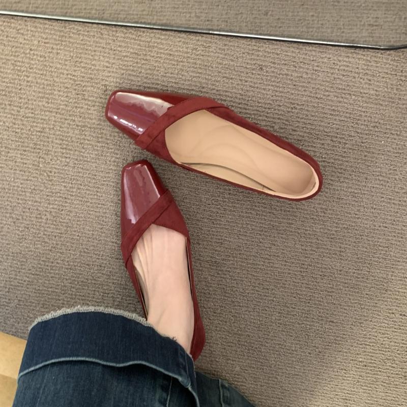 Womens Spring New Fashion Square Toe Designer Loafers Outdoor Walking Comfortable Shallow Mouth Lightweight Flat Shoes