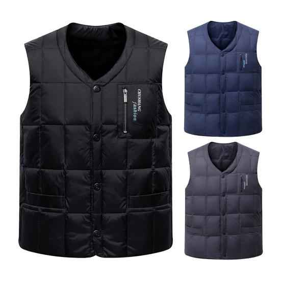 Men Waistcoat V-Neck Sleeveless Solid Color Single Breasted Vest Coat with Pockets