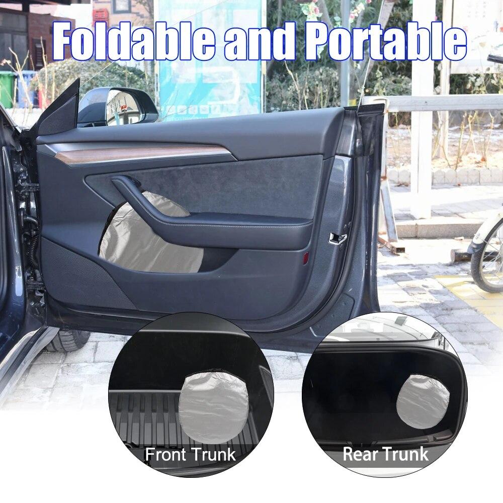 Front Rear Sunroof Windshield Glass Roof Sunshade Upgrade Sun Shades Skylight Blind Shading Net For Tesla Model 3 2019-2025