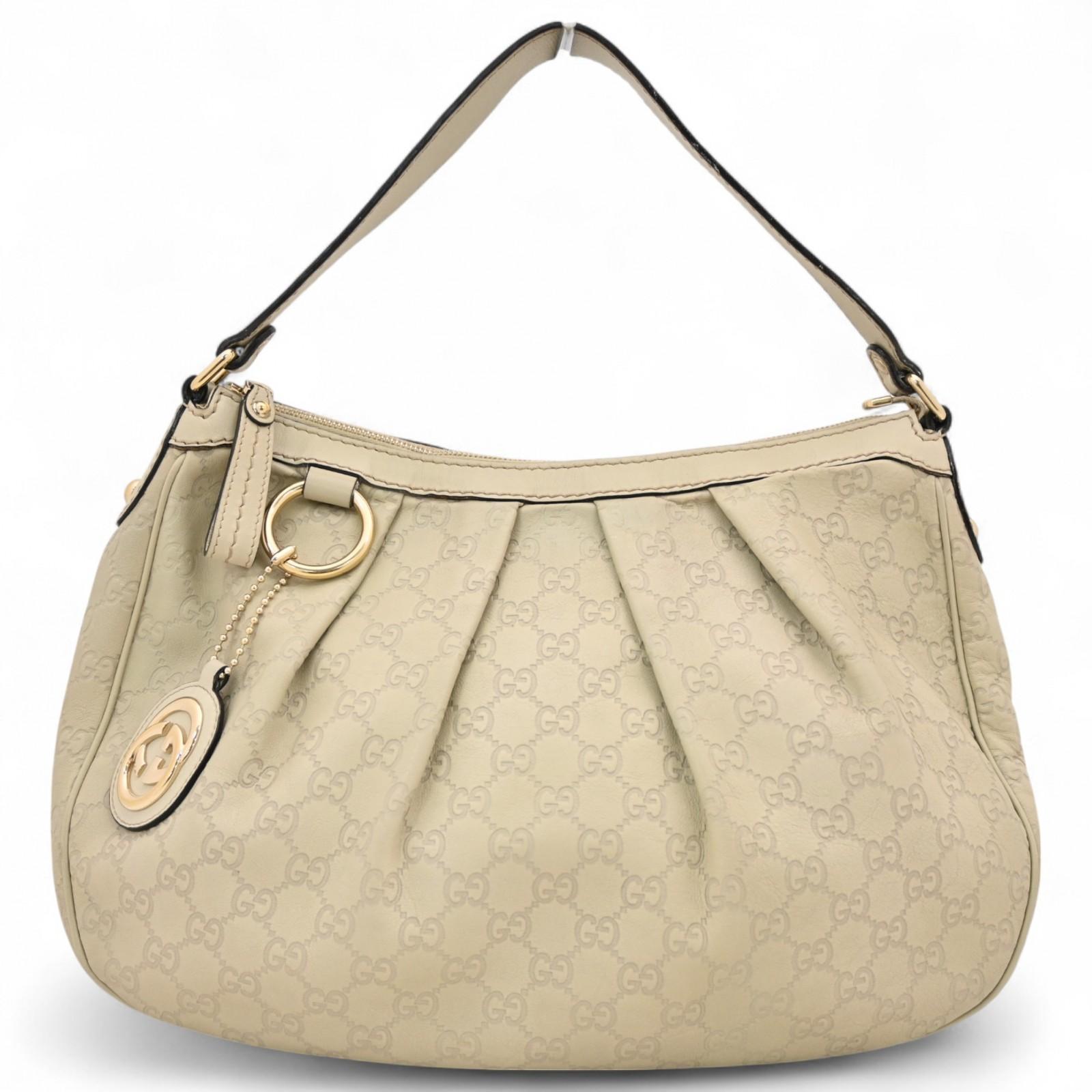 

Auth Gucci Sukey One Shoulder Bag Light Greige gu9131ll