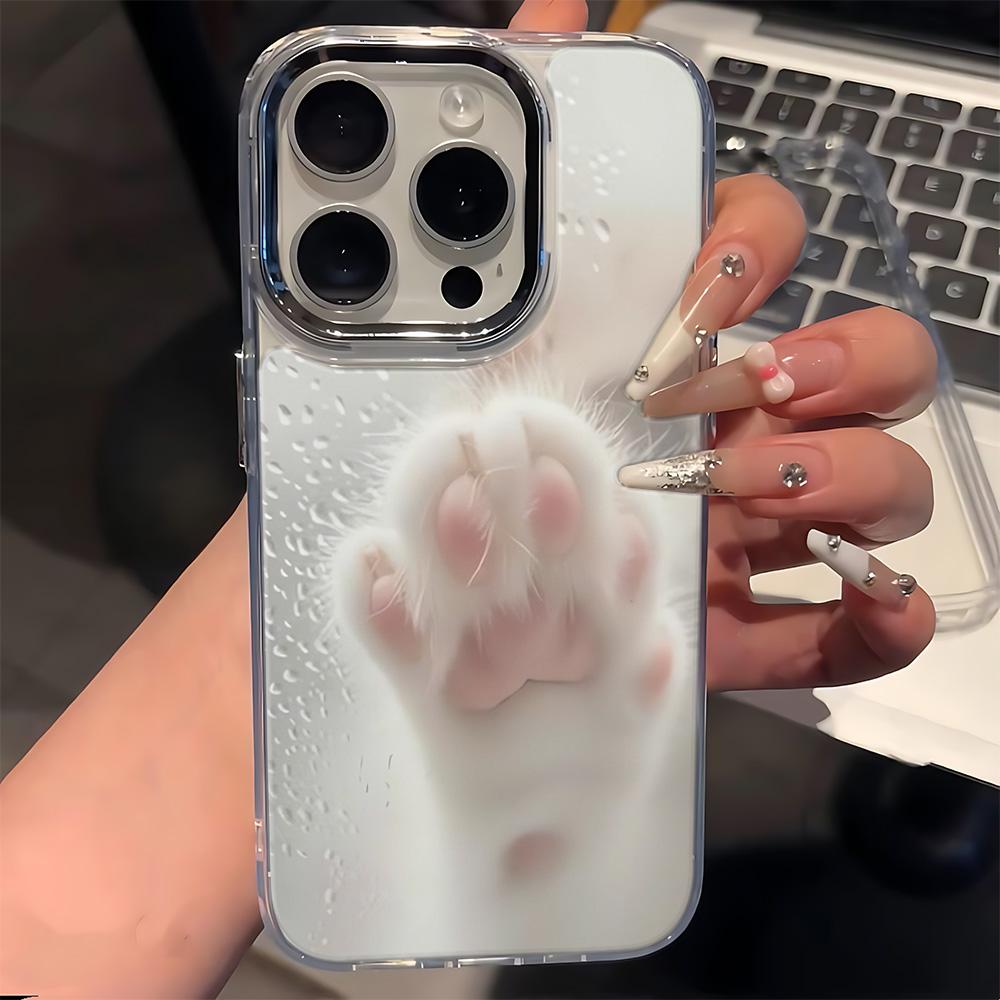 Cat Footprints Phone Case For Iphone 12 13 14 Plus 15 17 16 Pro Max 11 17Air 17E 16E Coque Funda Thin And Light Phone Cover