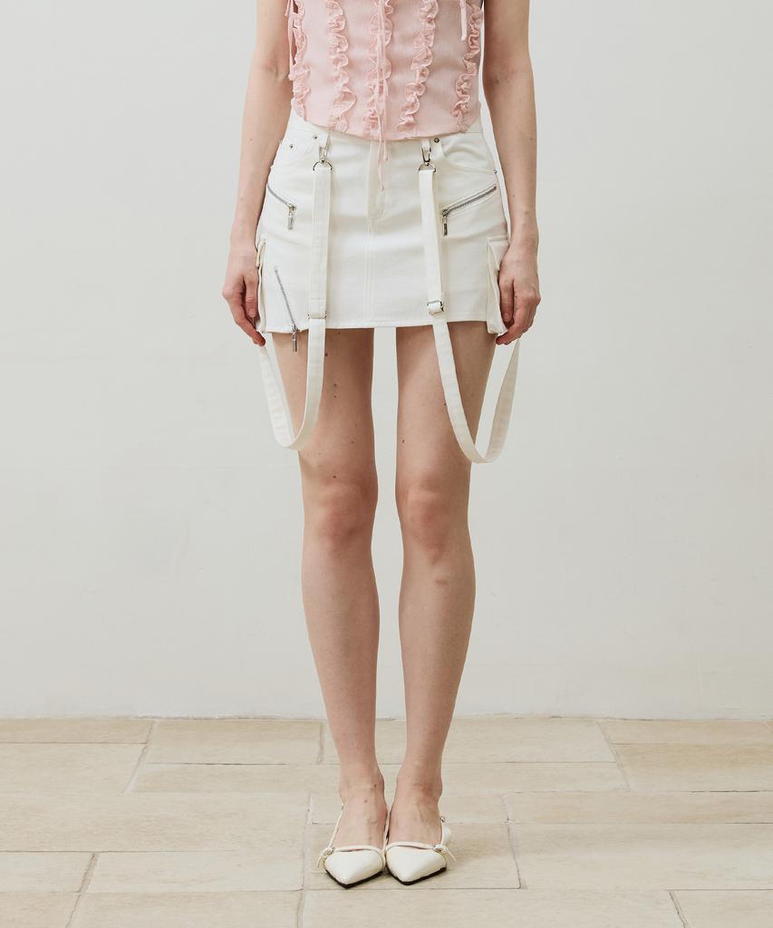 Alikim Bella Mini Skirt Pants / White