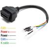 16pin Female Can Line Jumper Tester Connector Diagnostic Cable K+CAN Cable for Vehicles