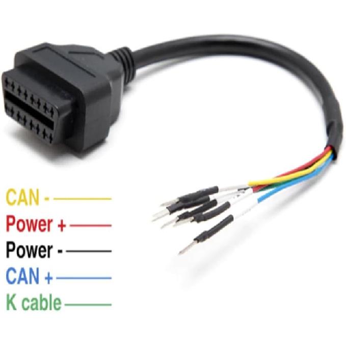 16pin Female Can Line Jumper Tester Connector Diagnostic Cable K+CAN Cable for Vehicles