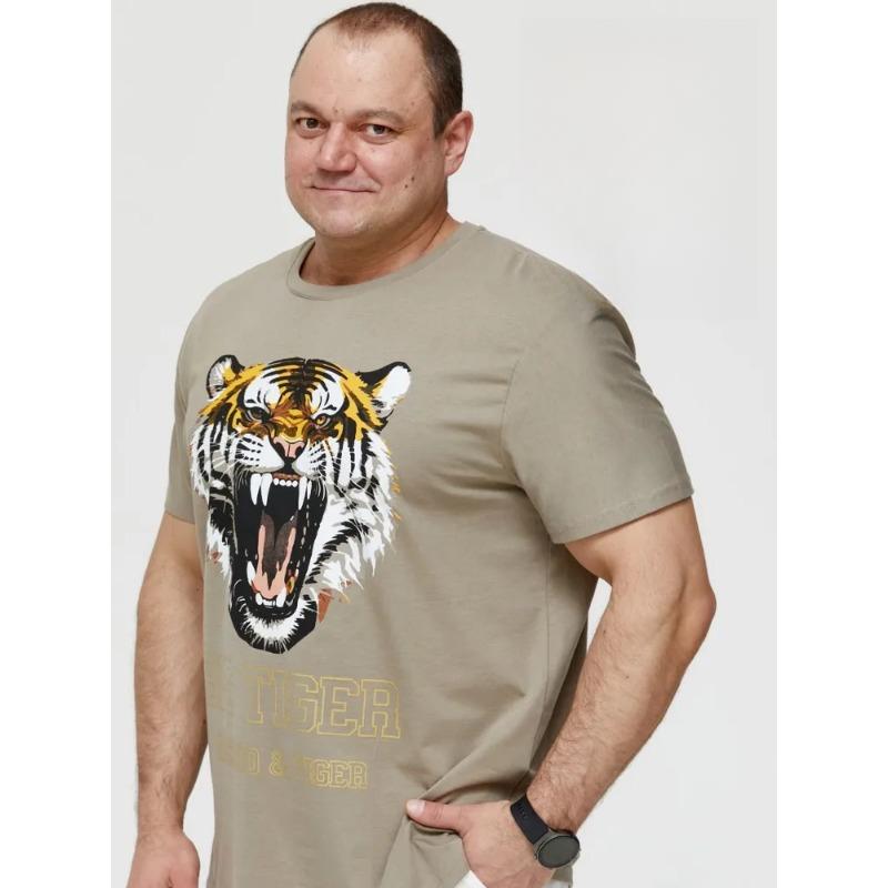 Summer Round Neck 3D Animal Pattern Print Top Fashionable Casual Short Sleeved Men's T-shirts