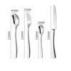 Stainless Steel Silver Western Cutlery Set - Knife, Fork, and Spoon - Thickened Kitchen Utensils
