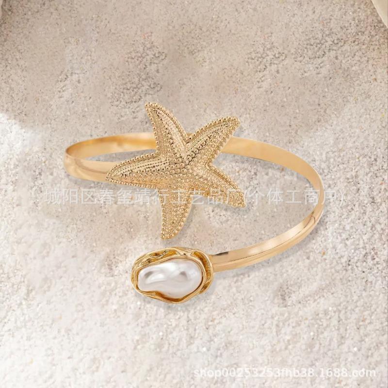 Барочная жемчужная темпераментная браслет-манжета летний океанский ветер повседневный отдых пляжный отпуск универсальный