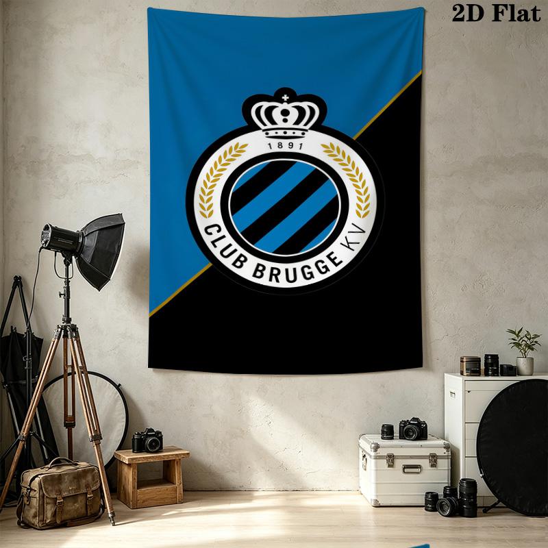 Club Brugge Kv Wall Tapestry Aesthetic Wall Hanging Printed Fabric Blanket Decorative Tapestries For Bedroom Living Room Home Decor