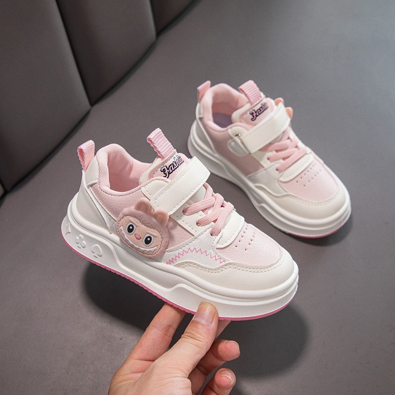 Cute LBB Sneakers for Girls, Soft-soled Leather Sports Shoes for Children In Spring and Autumn