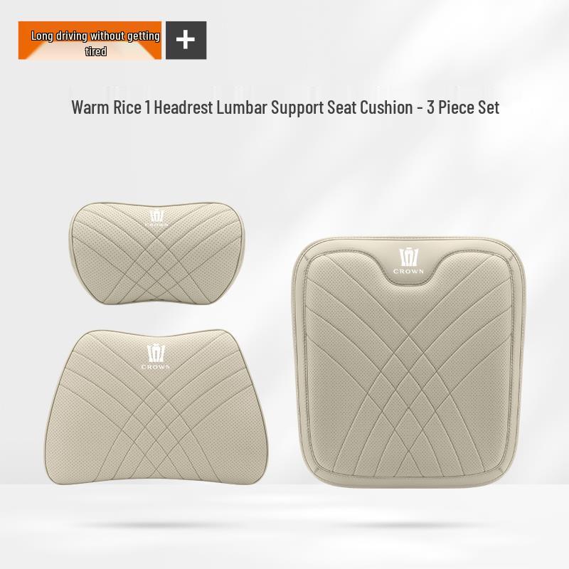 23 Crown Lu Fang Headrest & Lumbar Support Pillow for 12th-14th Gen Crown – Neck Protection Cushion Car Interior Accessory