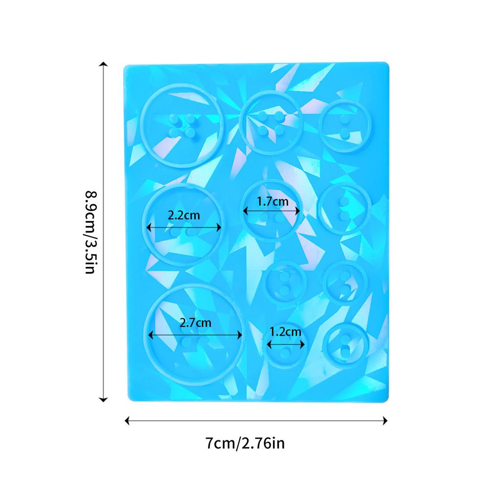 Błyszczący Przycisk Silikonowa Forma do Rękodzieła Biżuterii z Żywicy DIY Holograficzna Forma na Przycisk z Żywicy Personalizowana Forma na Przycisk
