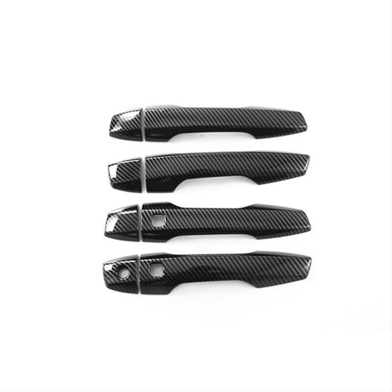 Carbon Fiber Car Side Door Handles Cover Trim For Mitsubishi Outlander -2024