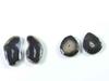 AAA Black Slice Dyed Druzy Agate 2 Matched Pair Fancy Loose Gemstone 14-19MM SK-2219