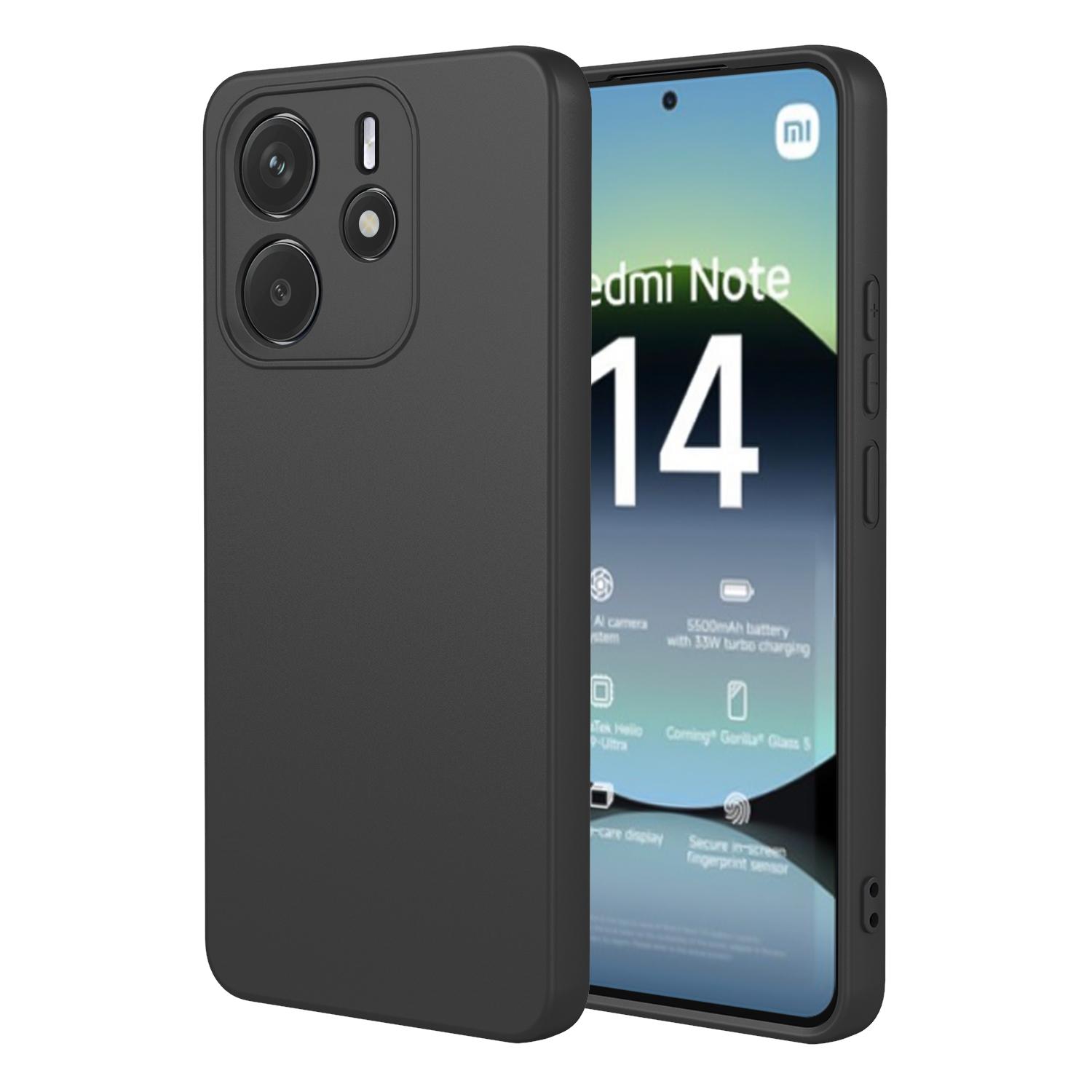 

For Xiaomi Redmi Note 14 4G (164.84mm) Case Soft TPU Shockproof Protective Phone Cover Black