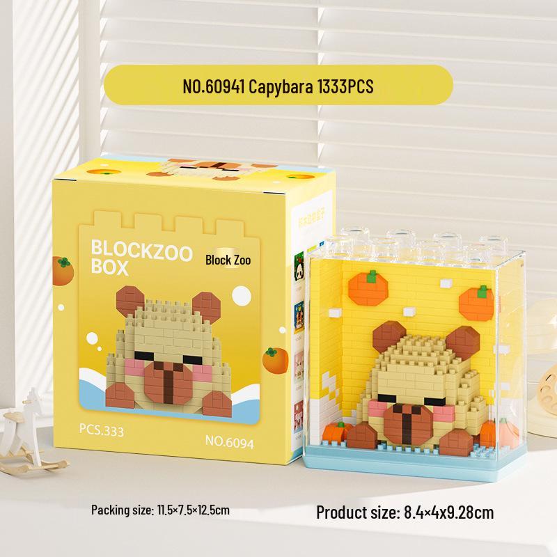 Square Zoo Santa Claus Panda & Tiger Building Blocks - Compatible with Lego, Ideal Gift