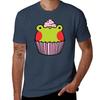 Frog Cupcake With Pink Frosting Tshirt Utility Casual Work Tshirt