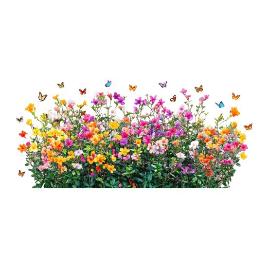 Fensteraufkleber Frühling Garten Design Doppelseitige Sichtbarkeit Elektrostatische Haftung Glasaufkleber Heim- und Geschäftsfensterdekoration