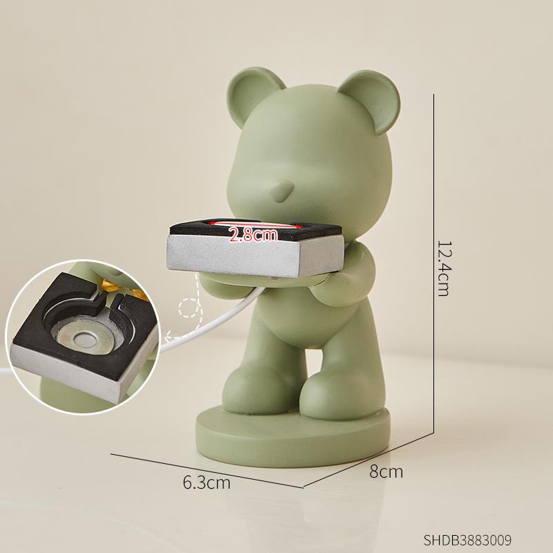 

Милый Matcha Bear Watch Stand Office Workstation Desk Спальня Декоративное Украшение