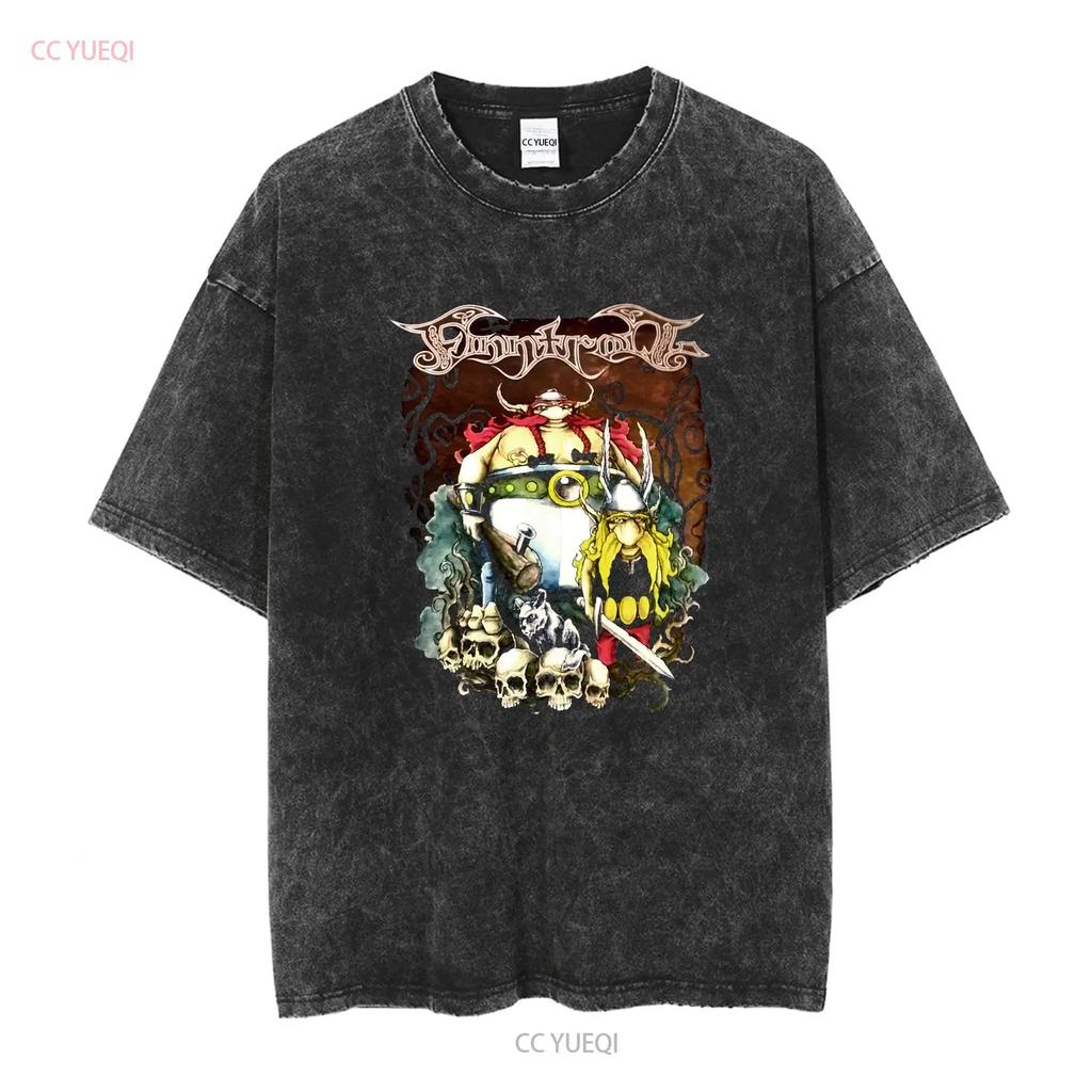 Ny 323239 Finntroll Viva La T-shirt Storlek S 5XL lång- eller kortärmad vintage Tvättad Unisex Bekväm streetwear Stretchig