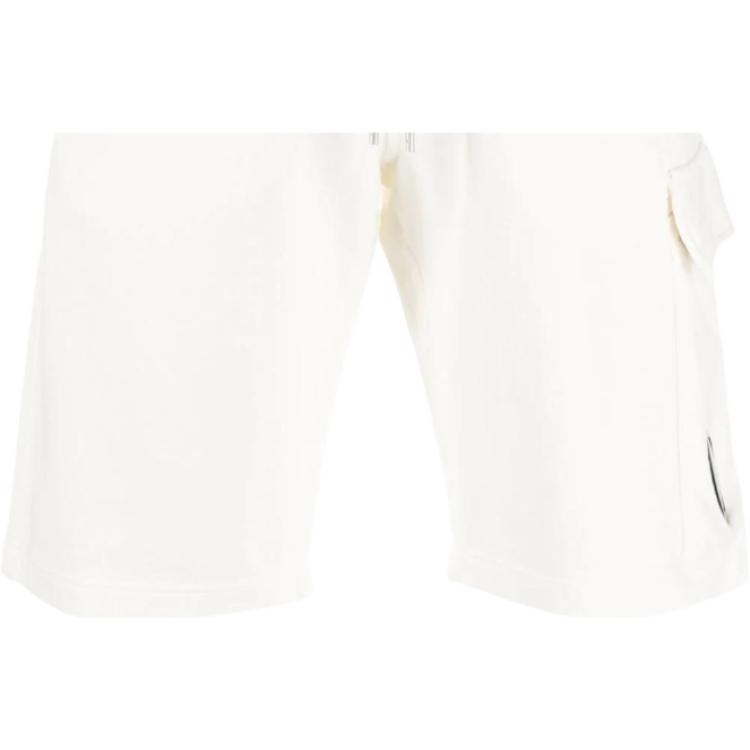 C.P. Company Drawstring Waist Solid Color Casual Shorts Men shorts White 12CMSB021A002246G103
