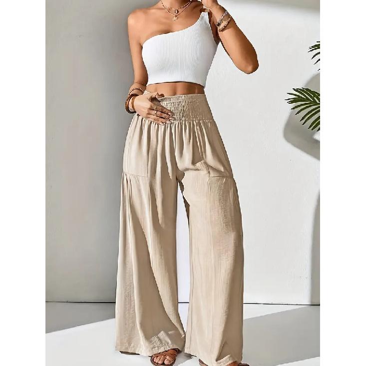 

Женские повседневные новые сезонные деловые брюки для отдыха с карманами из чистого хлопка и удобной посадкой XXL бежевый